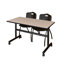 Table de nidification Nickls, 2 chaises empilables-32668136-32668138