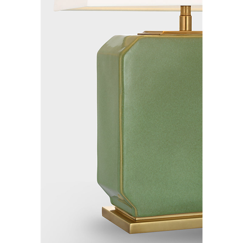 Thomas O'Brien Table Lamp, 19.75" H x 12" W x 7" D, Silk Green