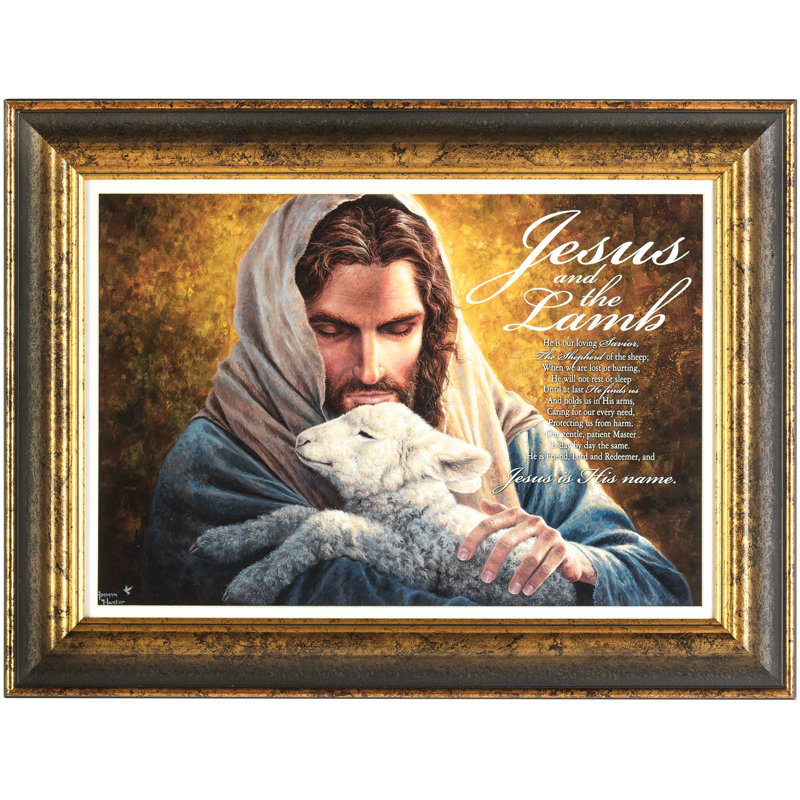 Framed Wall Art Jesus The Lamb 24X18