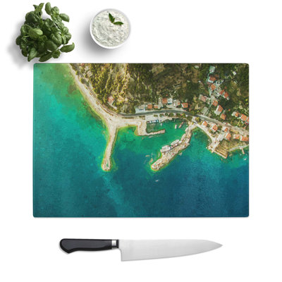 Tempered Glass Croatia from Above Chopping Board