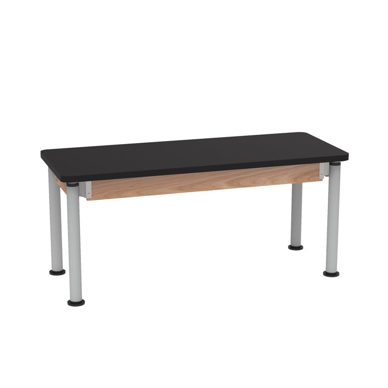 Ensemble de table rectangulaire et de chaises Uplift, H 42 po x L 60 po x l 24 po, Stratifié haute pression noir / chêne