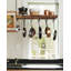 Hanging Pot Rack, Ceiling Wall Mounted Pot Rack for Kitchen, Industrial Style Pot Hanger with 18 Hooks,Rustic Brown and Black-1061493472
