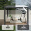  Pergola extérieure Erommy 10 'x 10' avec toit à persiennes réglable et drainage intégré, pergola à persiennes en métal robuste sans rideaux pour patio-90612910-131590747
