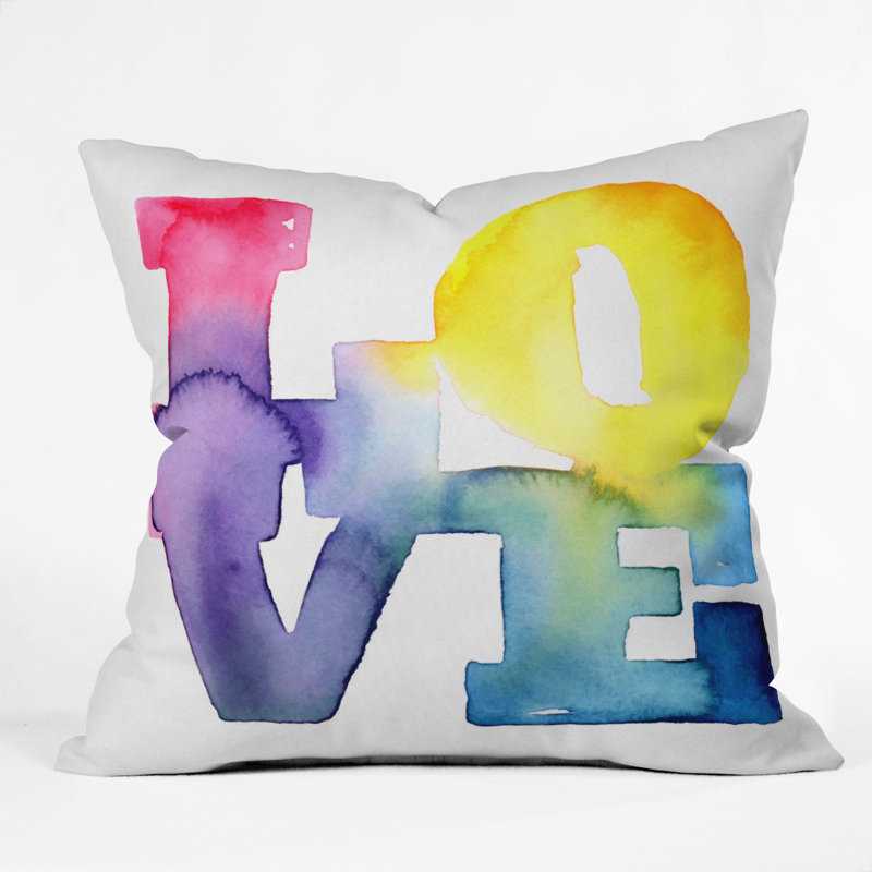 CMYKaren Love 4 Love Throw Pillow, 16" x 16"