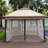 Outdoor 11X 11Ft Pop Up Gazebo Canopy With Removable Zipper Netting,2-Tier Soft Top Event Tent,Suitable For Patio Backyard Garden Camping Area,Coffee-124671583