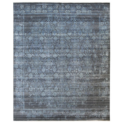 Tabriz One-of-a-Kind Rectangle 8' X 9'8" New Age Area Rug in Gray