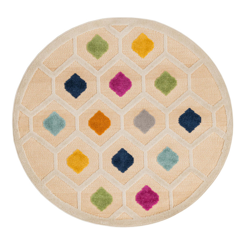 Noord Aruba Indoor/Outdoor Rug, Round 5'3"