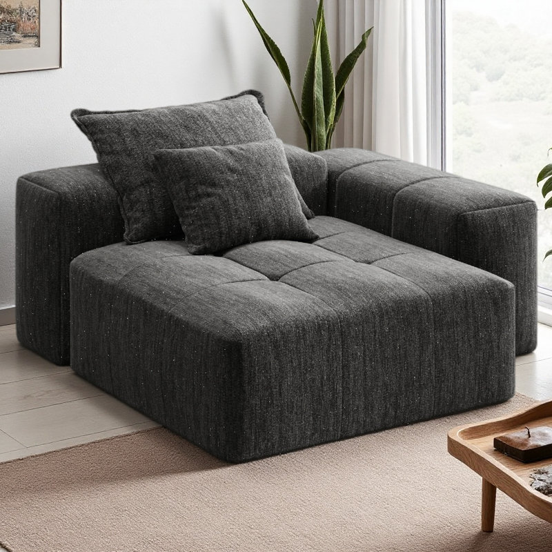 Canapé modulaire surdimensionné Modern, Noir