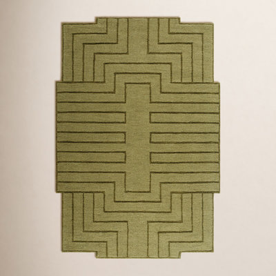 Loretto Hand Loomed Wool Green Rug