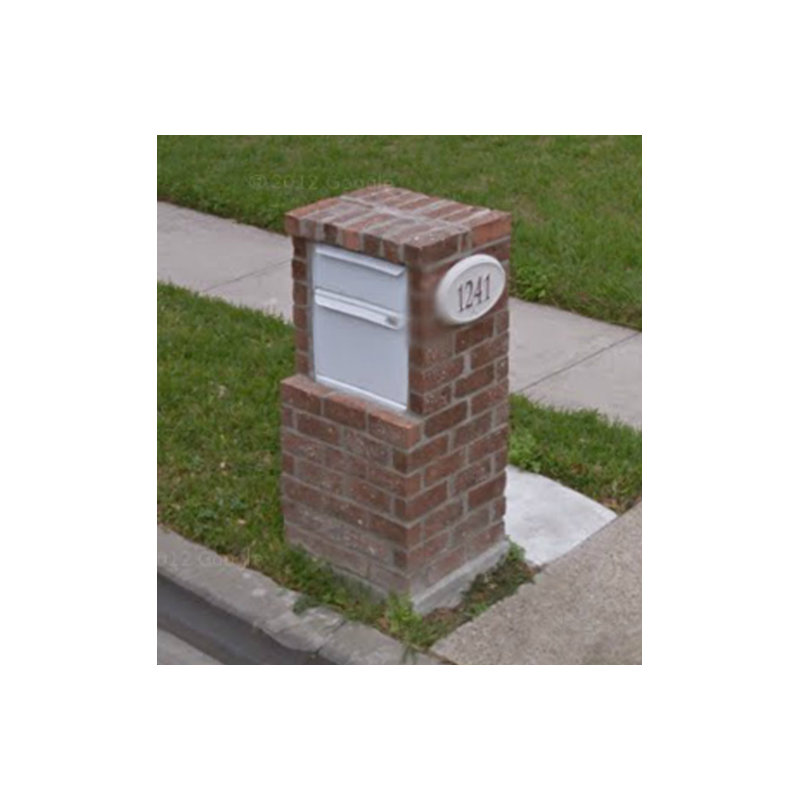 Steel Package Drop with Newspaper Compartment, White