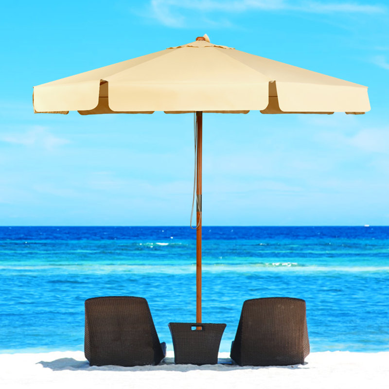 Norlishia 300cm Market Parasol, Natural, Grey