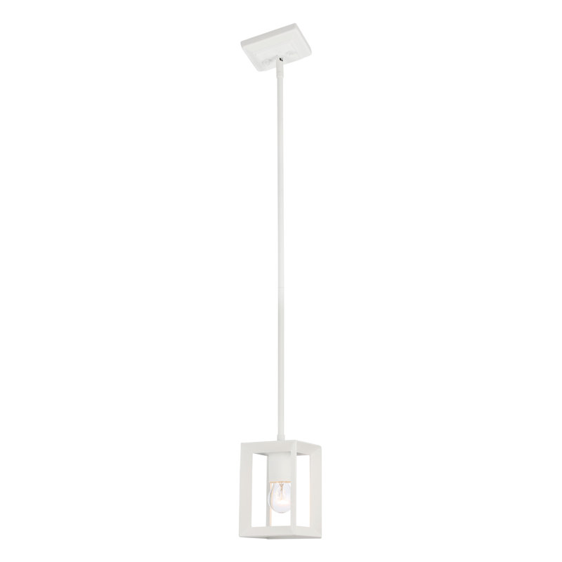 Luminaire suspendu rectangulaire à une lumière Averee, Blanc naturel