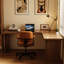 Bureau simple en bois massif en forme de L Simple-408990730