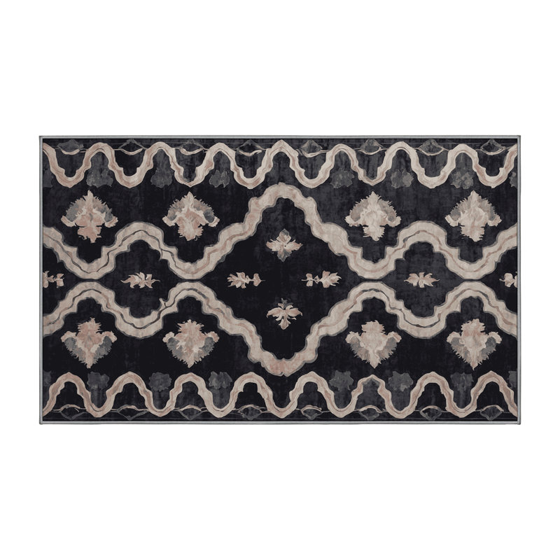 Machine Washable Purple Area Rug, Rectangle 8' x 10'