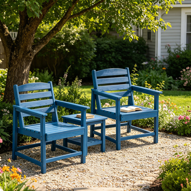 Chaise de patio, Bleu