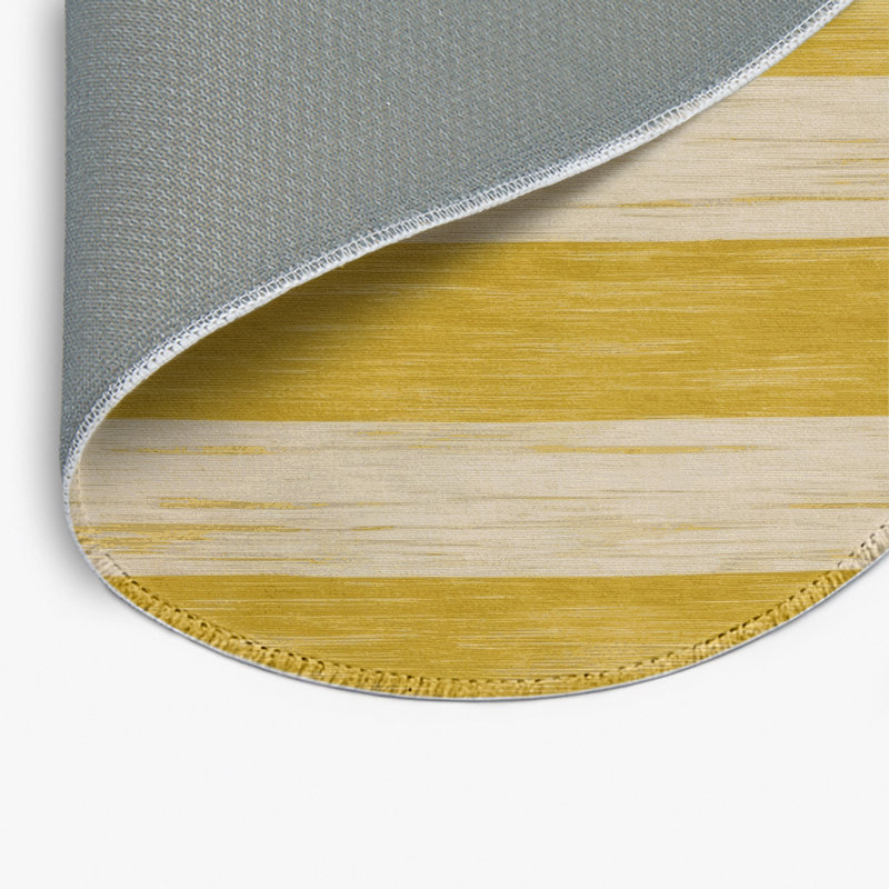 Tapis intérieur / extérieur beige HorizontalStripes, Rond 5 pi