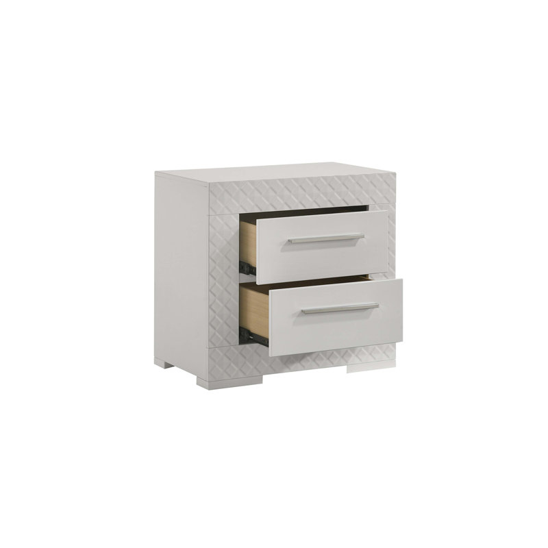 Table de chevet 2 tiroirs de style moderne