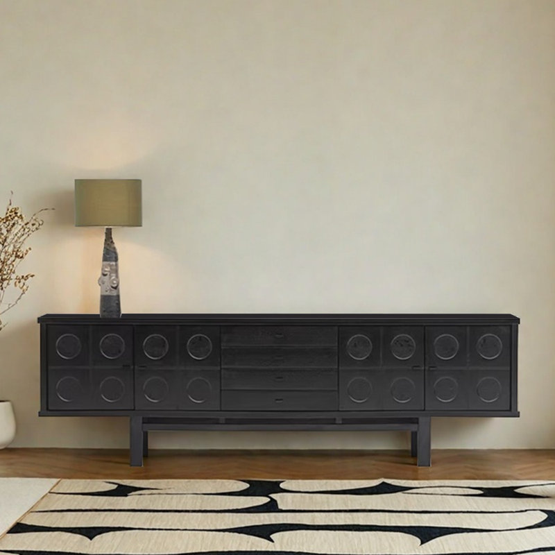 Meuble télé en bois massif Design sens, 86.61"