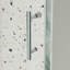 Porte de douche pivotante à revêtement pivotant, verre trempé de 1/4 po, l 50 à 54 po x H 71 po, technique d'installation simple, applicable à gauche et à droite, porte en forme de fuite en H avec surface, fonction, installation facile, magnétique