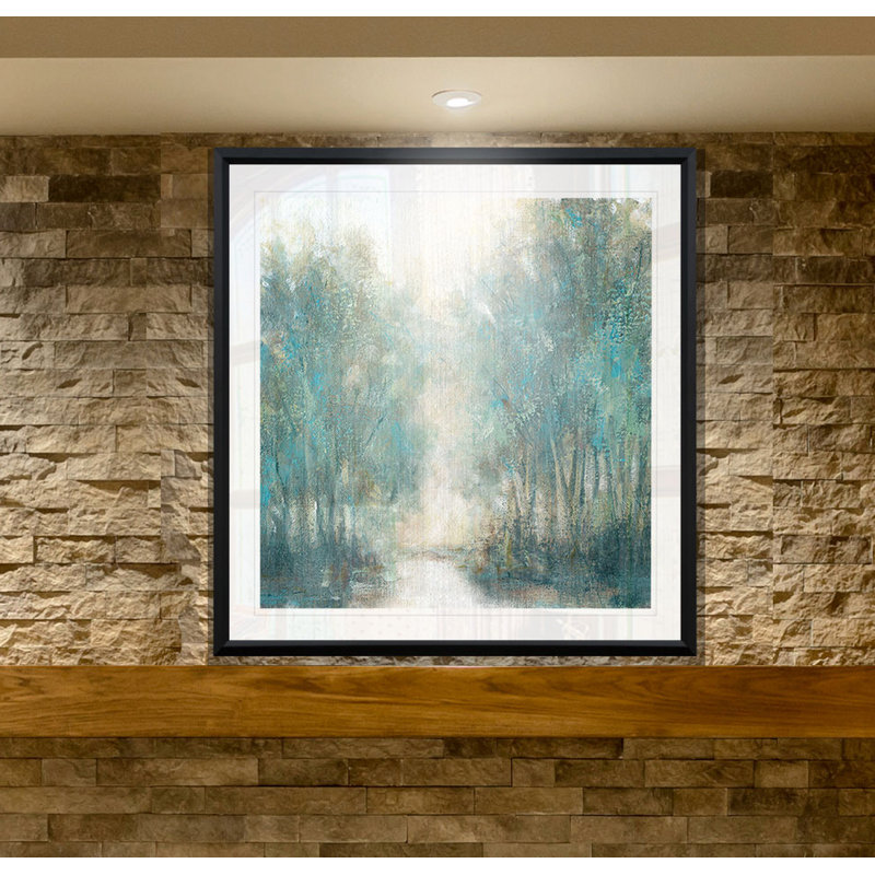 « lakeside oliveraies », reproduction encadrée, H 30,5 po x l 30,5 po x P 1,5 po, Cadre plastique noir