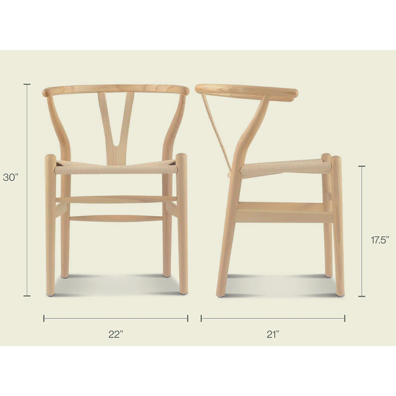 Ensemble de deux chaises triangulaires, Bois de frêne naturel