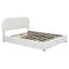 Grand lit avec molleton doux et rangement hydraulique - plateforme blanche pour-722181159