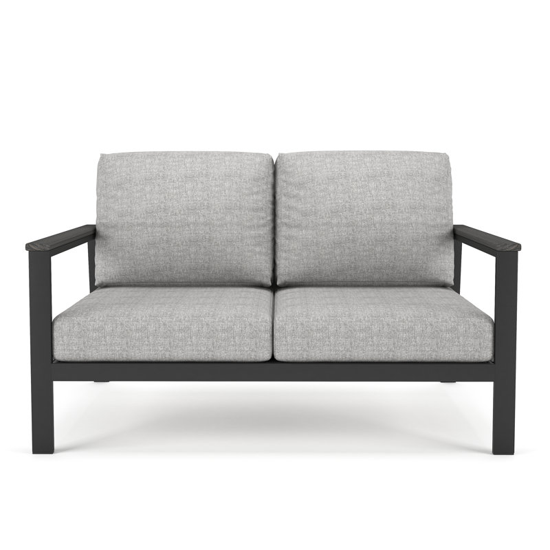 Townsend Loveseat with Sunbrella® Cushion, Gray, Canvas Granite Sunbrella® Canvas