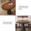 Table de salle à manger en bois massif de style antique français de 55,12 po-129944675