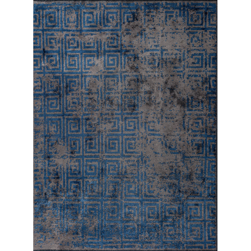Tapis bleu / gris Rapture, Rectangle 7 pi 10 po x 11 pi 2 po
