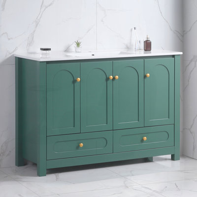 Meuble-lavabo 48 po avec lavabo en céramique