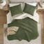 Ensemble de literie en chenille tricotée gaufrée ultra-douce, taille simple, confort olive confortable