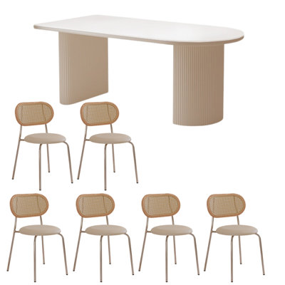 French style modern simple dining table set