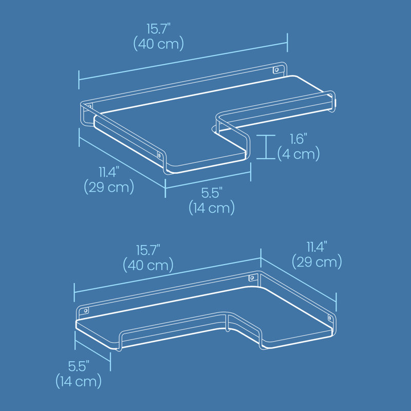 2 Piece Corner Shelf