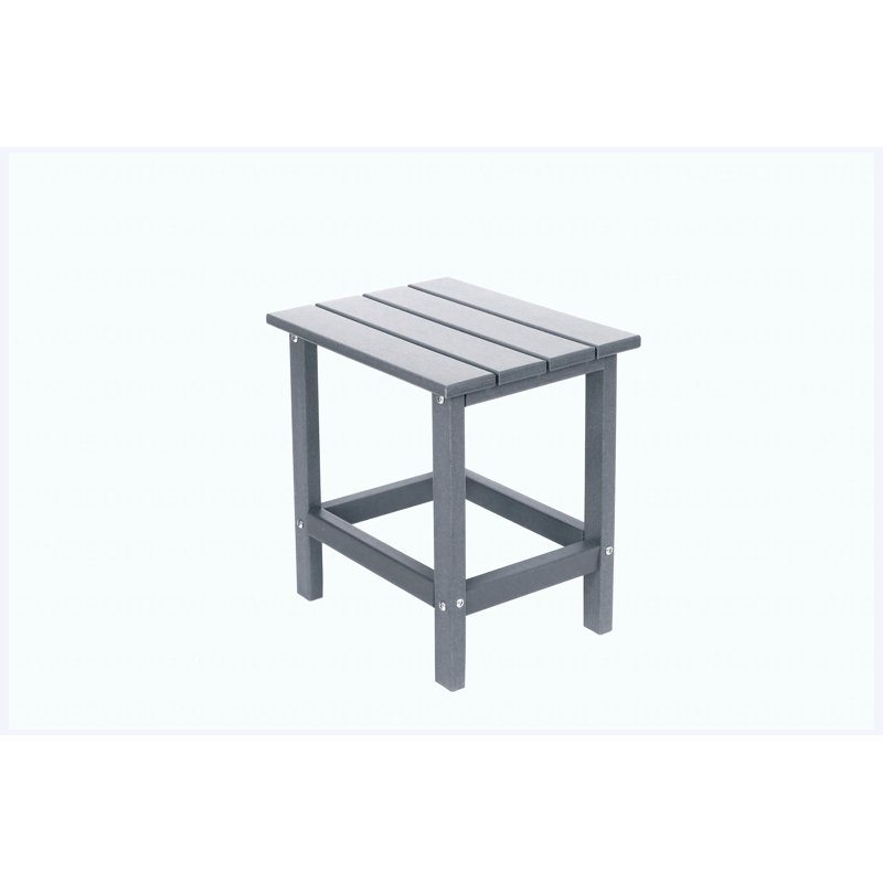 Table de bout extérieure Adirondack, table de bout pour patio en PEHD, brun