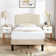 Kempst Upholstered Bed Frame with Adjustable Headboard & Solid Wooden Slats, Under Bed Storage, No Box Spring Needed