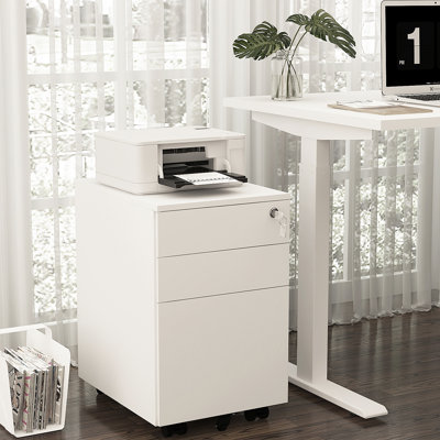  3-Drawer Mobile Vertical Filing Cabinet