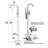 1 Handle Floor Mounted Waterfall Faucet with Diverter-88860057