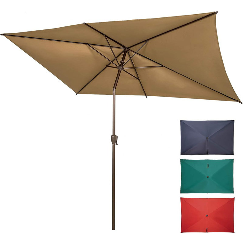 Patio Umbrella Rectangular Outdoor Table Umbrell...