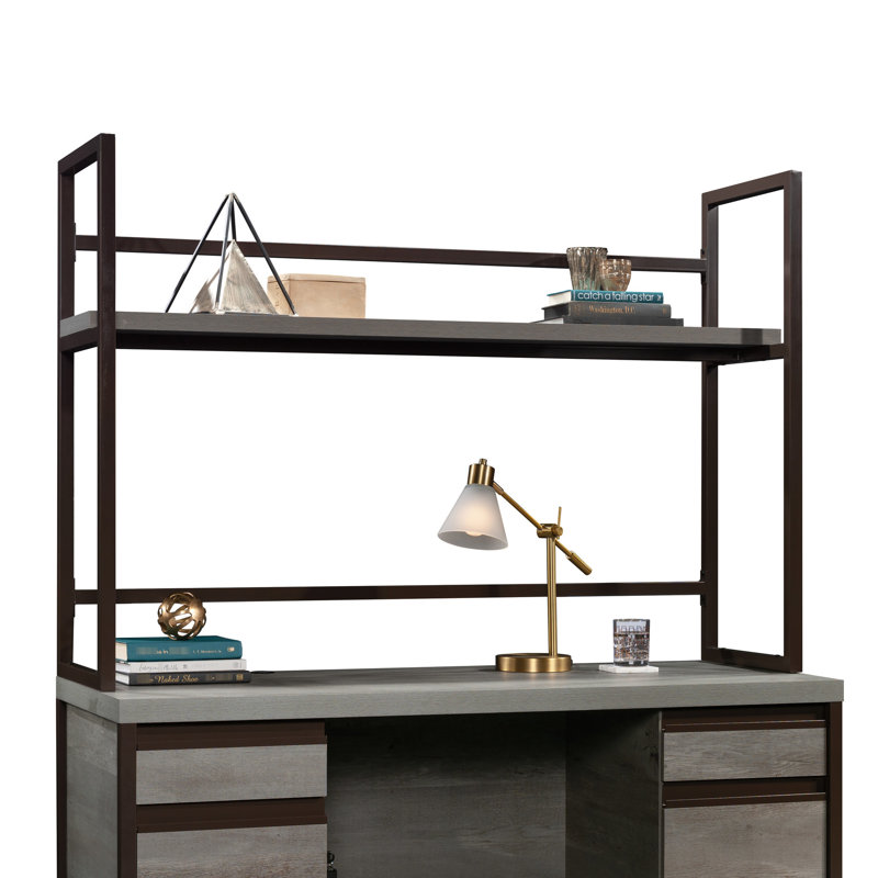 Finition brune, contemporain, rangement de bureau à domicile et présentation d'articles essentiels, tablettes réglables, espaces, design, articles en bois d'ingénierie,