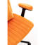 Fauteuil de bureau moderne orange, roues, jeux, maquillage, rembourrage en mousse à mémoire de forme, sièges ergonomiques, espaces de travail à réglage de l'inclinaison, revêtement en lin doux, rotation à 360 degrés, fonction-1394363306