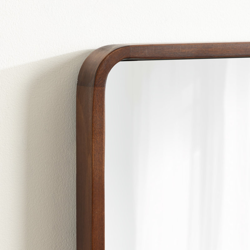 Miroir d'appoint Sherman, 36 po x 20 po, Noyer brun