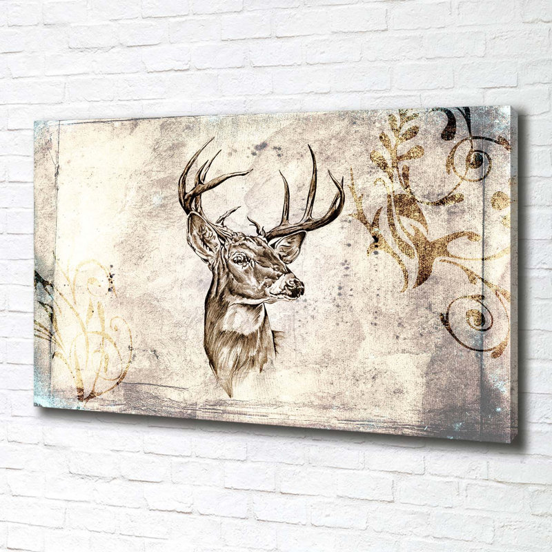 Deer - Wrapped Canvas Print