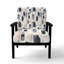 Chaise d'appoint abstraite - fauteuil bleu avec marques de douceur-1299016185