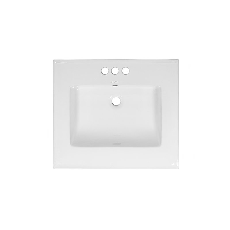 Plateau de meuble-lavabo simple 25 po Voltaire, 4" Centres