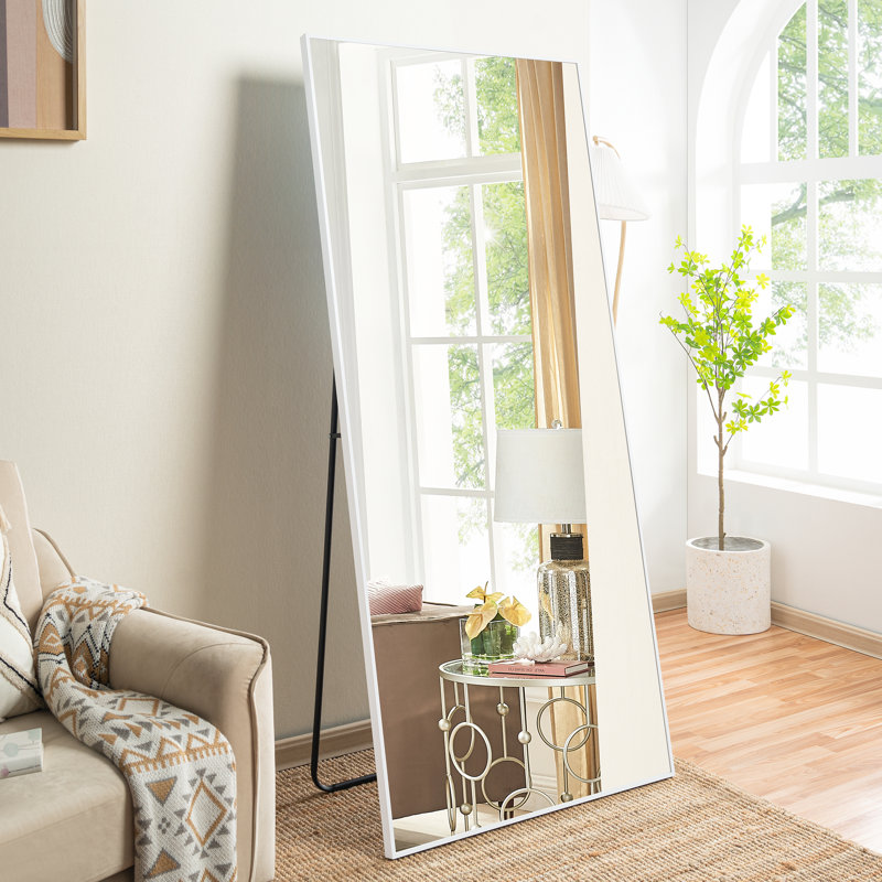 Miroir de plancher Willavene, Blanc