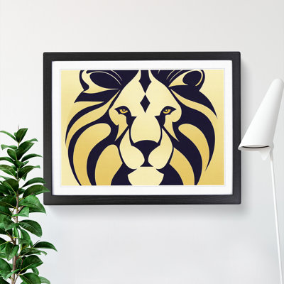 Lion Deco Vol.3 Abstract - Framed Print