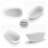 71 Inch Matte White Artificial Stone Solid Surface Material Oval Freestanding Bathroom Tub