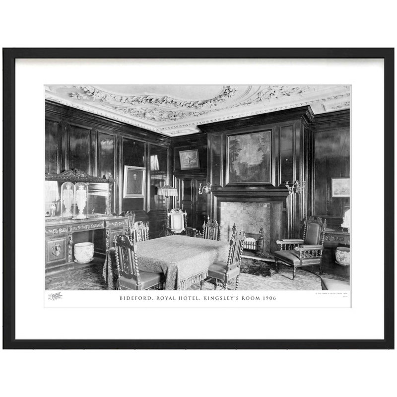 Bideford, Royal Hotel, Kingsley's Room 1906 - Single Picture Frame Print, 60cm H x 80cm W x 2.3cm D
