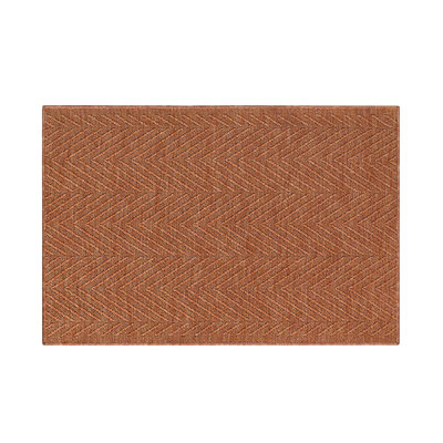 Tapis rouille texturé uni Tax