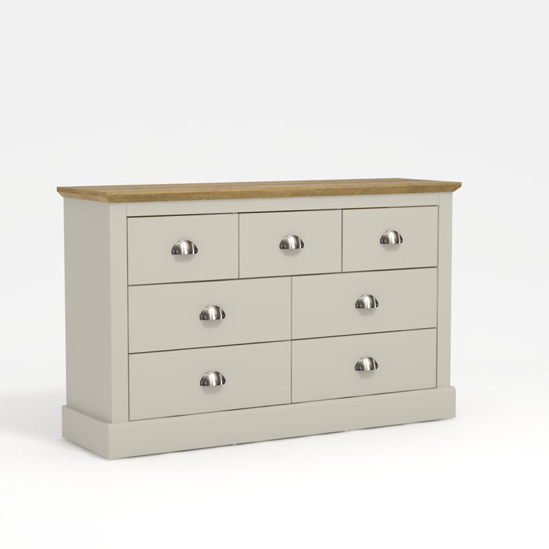 Sufy Octave 7 Drawer Chest, Light Grey